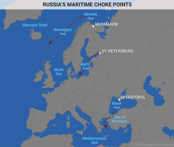 Европа контролирует доступ России к океанам 