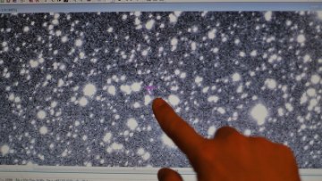 Астероид 2013 TV135 на снимке звездного неба