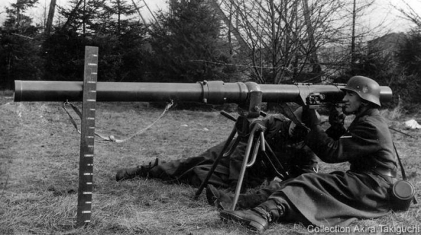 Станковый противотанковый гранатомёт калибра 105 мм. Великая Отечественная Война, вторая мировая война, необычное оружие
