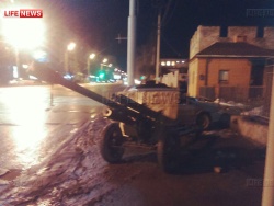 Военные потеряли пушку после салюта в честь 23 февраля в Волгограде