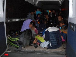 27 беженцев обнаружены в кузове фургона