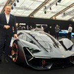 Lamborghini показал в Париже электрический суперкар Terzo